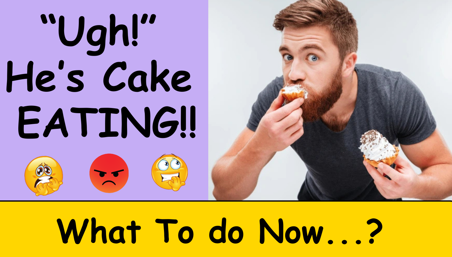 He is seeing you and his affair partner which is called cake eating. What do you do when they cake eat?